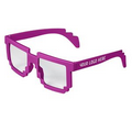 Magenta Pixel 8-Bit Clear Lenses Sunglasses